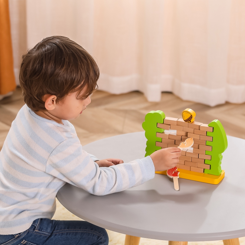 Drewniana gra zręcznościowa - spadający żołędź, układanka, zabawka dla dzieci, Viga