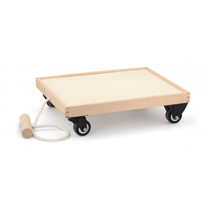 Drewniany wózek dla dzieci do ciągnięcia Viga Toys, zabawka dla dzieci