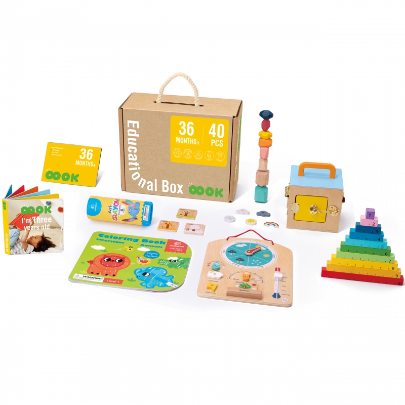 Edukacyjne pudełko dla dzieci z 6w1 od 3 lat, zabawka dla dzieci, Tooky Toy