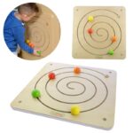 Tablica przesuwna spiralny labirynt Montessori, zabawka dla dzieci, Masterkidz