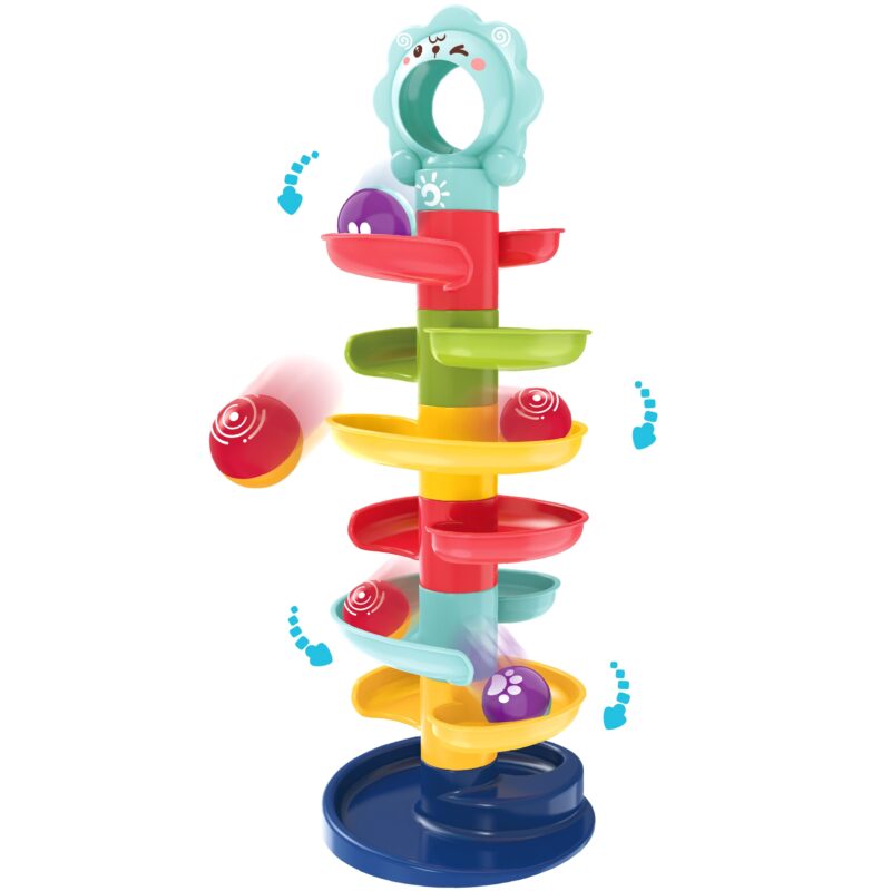 Baby kulodrom tor kulkowy zestaw spirala + 2 kulki, zabawka dla dzieci, Woopie