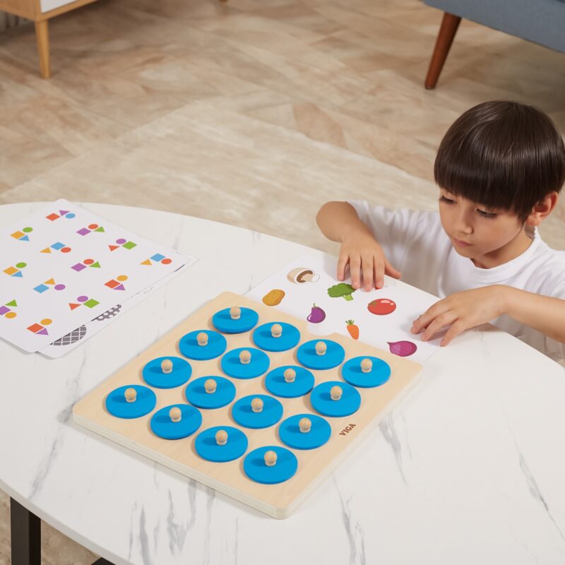 Memory gra pamięciowa zgadnij obrazki 10 kart Montessori, zabawka dla dzieci, Viga