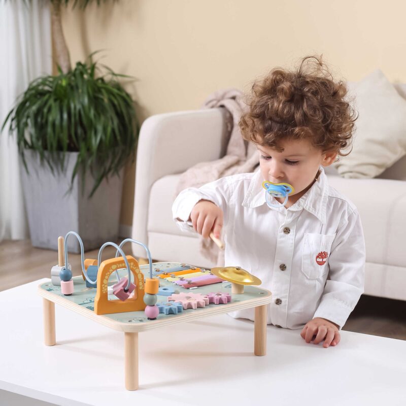 Stół stolik edukacyjny pętla cymbałki sensoryka Montessori, zabawka dla dzieci, Viga PolarB