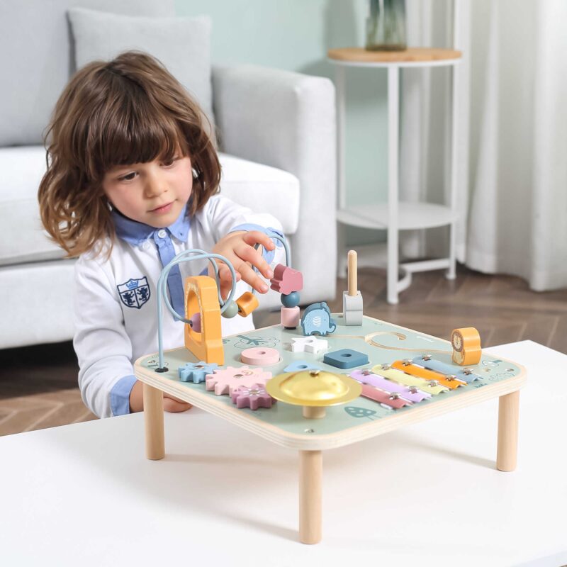 Stół stolik edukacyjny pętla cymbałki sensoryka Montessori, zabawka dla dzieci, Viga PolarB