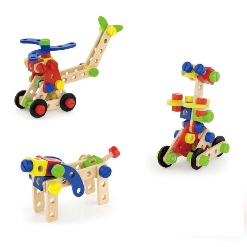 Zestaw klocków konstrukcyjnych 68 elementów Montessori, zabawka dla dzieci, Viga