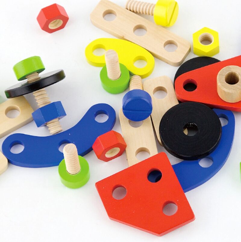 Zestaw klocków konstrukcyjnych 68 elementów Montessori, zabawka dla dzieci, Viga