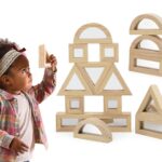 Drewniane klocki lustrzane układanka 16 elementów, zabawka dla dzieci, Viga