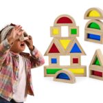 Drewniane kolorowe klocki zestaw 16 elementów, zabawka dla dzieci, Viga
