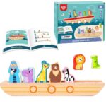 Drewniana arka noego + książeczka z zagadkami, zabawka dla dzieci, Tooky Toy