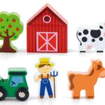 Farma 6 figurek drewnianych, zabawka dla dzieci, Viga