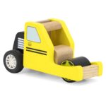 Drewniany żółty walec drogowy, zabawka dla dzieci, Viga