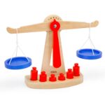 Drewniana waga sklepowa równoważna Viga Toys, zabawka dla dzieci