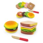 Zestaw do krojenia hamburger i kanapka, zabawka dla dzieci, Viga