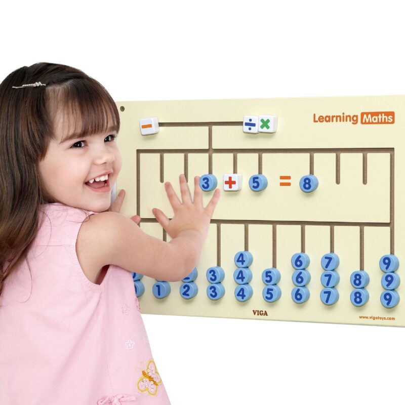 Tablica sensoryczna do nauki liczenia certyfikat FSC Montessori, zabawka dla dzieci, Viga