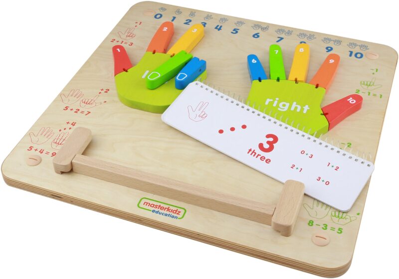 Nauka liczenia tablica edukacyjna drewniana Masterkidz Montessori, zabawka dla dzieci