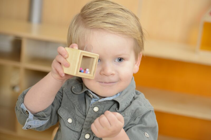 Drewniany sorter sensoryczny - łączenie dźwięków, zabawka dla dzieci, Masterkidz Montessori