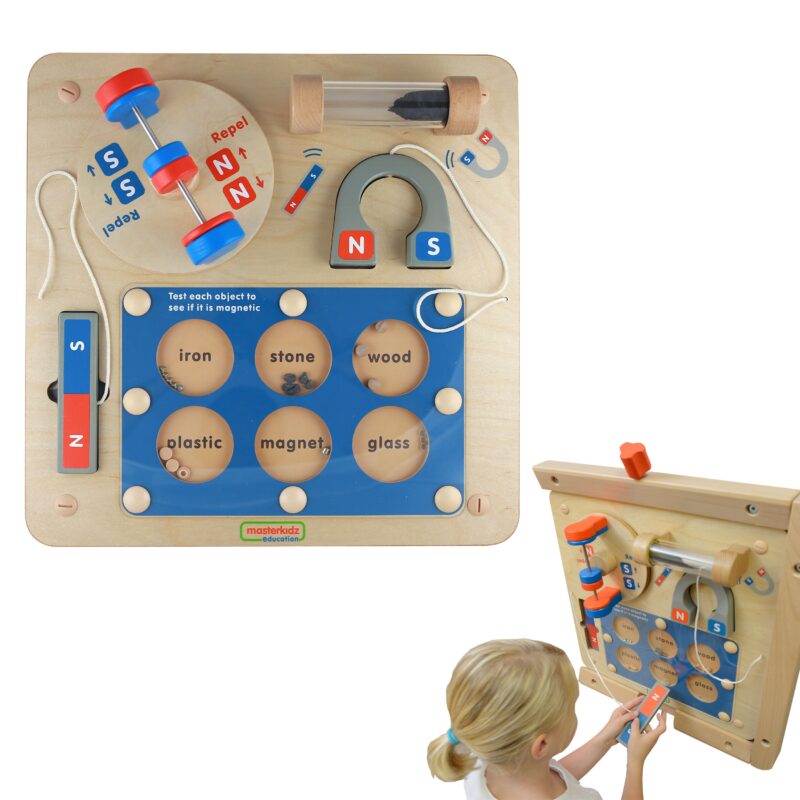 Nauka o przyciąganiu magnetycznym - tablica edukacyjna Masterkidz Montessori, zabawka dla dzieci