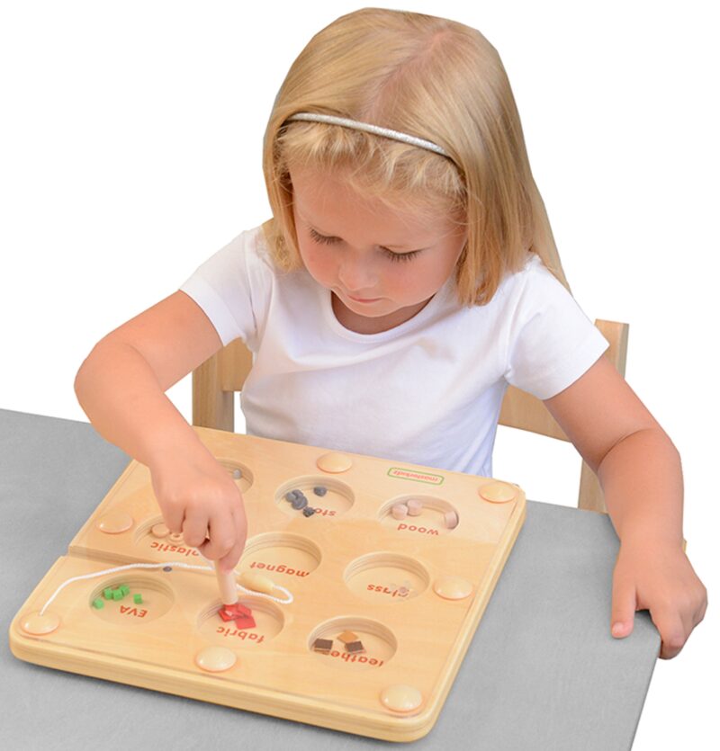 Co przyciągnie magnes edukacyjna gra tabliczka Masterkidz Montessori, zabawka dla dzieci