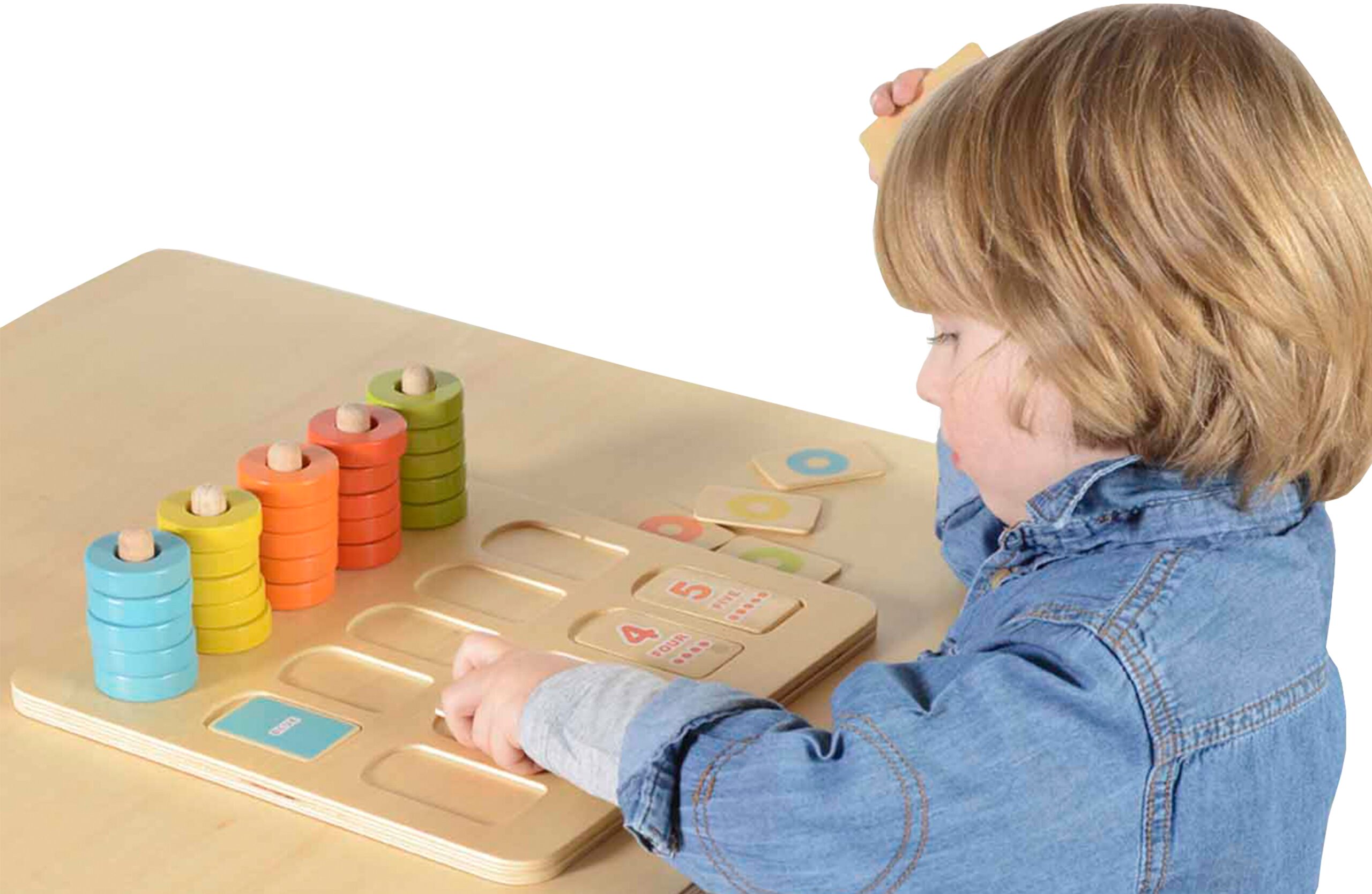 Nauka kolorów i liczenia edukacyjna tabliczka Masterkidz Montessori, zabawka dla dzieci