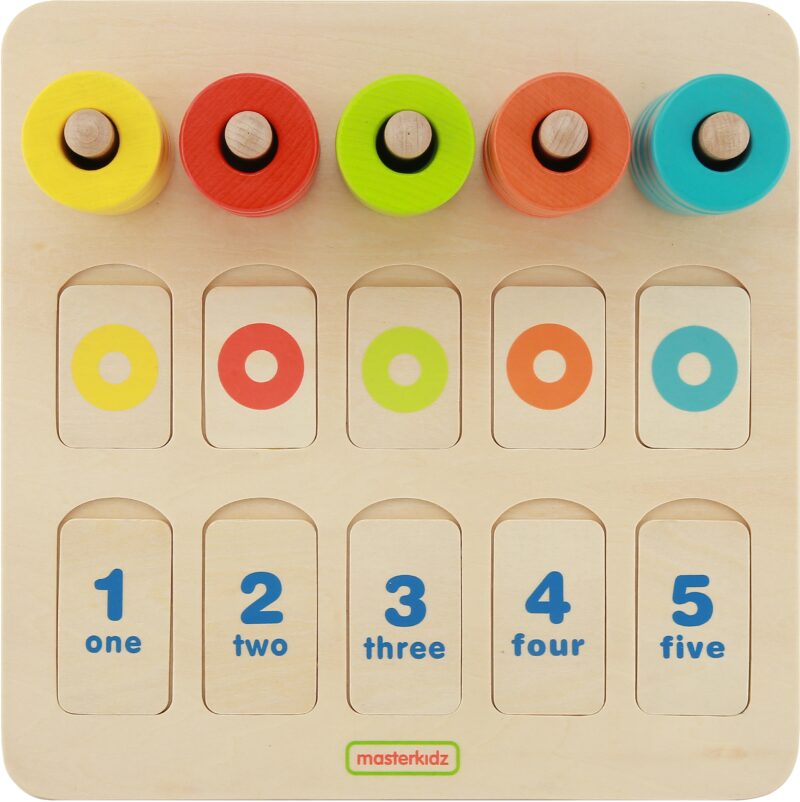 Nauka kolorów i liczenia edukacyjna tabliczka Masterkidz Montessori, zabawka dla dzieci