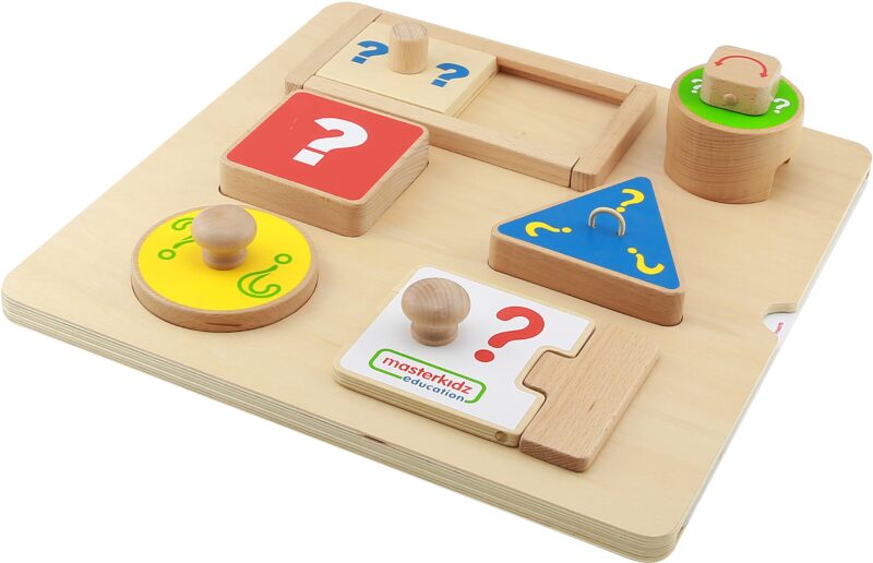 Drewniana tablica z elementami do układania, łamigłówka, zabawka dla dzieci Montessori