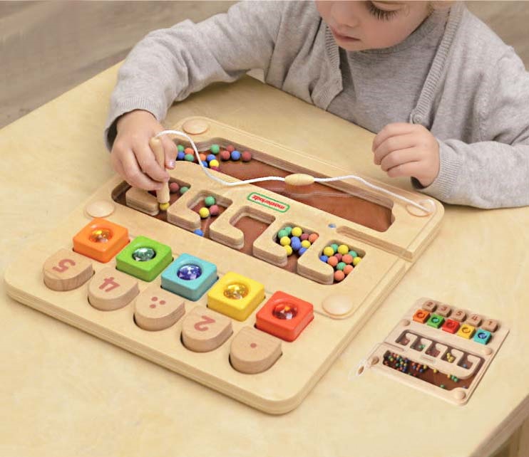 Nauka liczenia labirynt Montessori, zabawka dla dzieci, Masterkidz