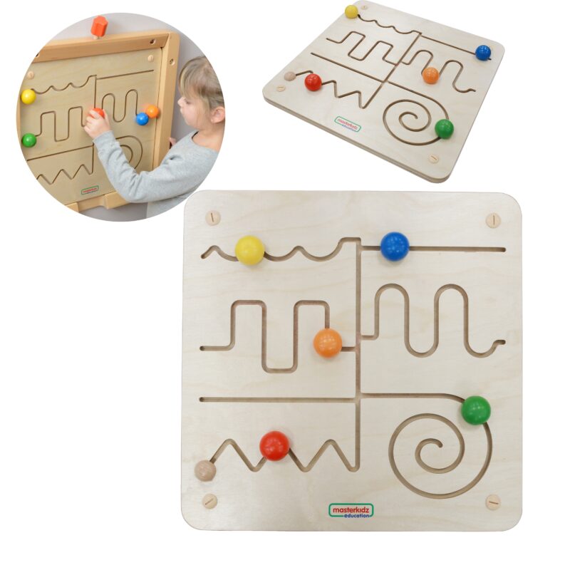Tablica edukacyjna labirynt Montessori, zabawka dla dzieci, Masterkidz