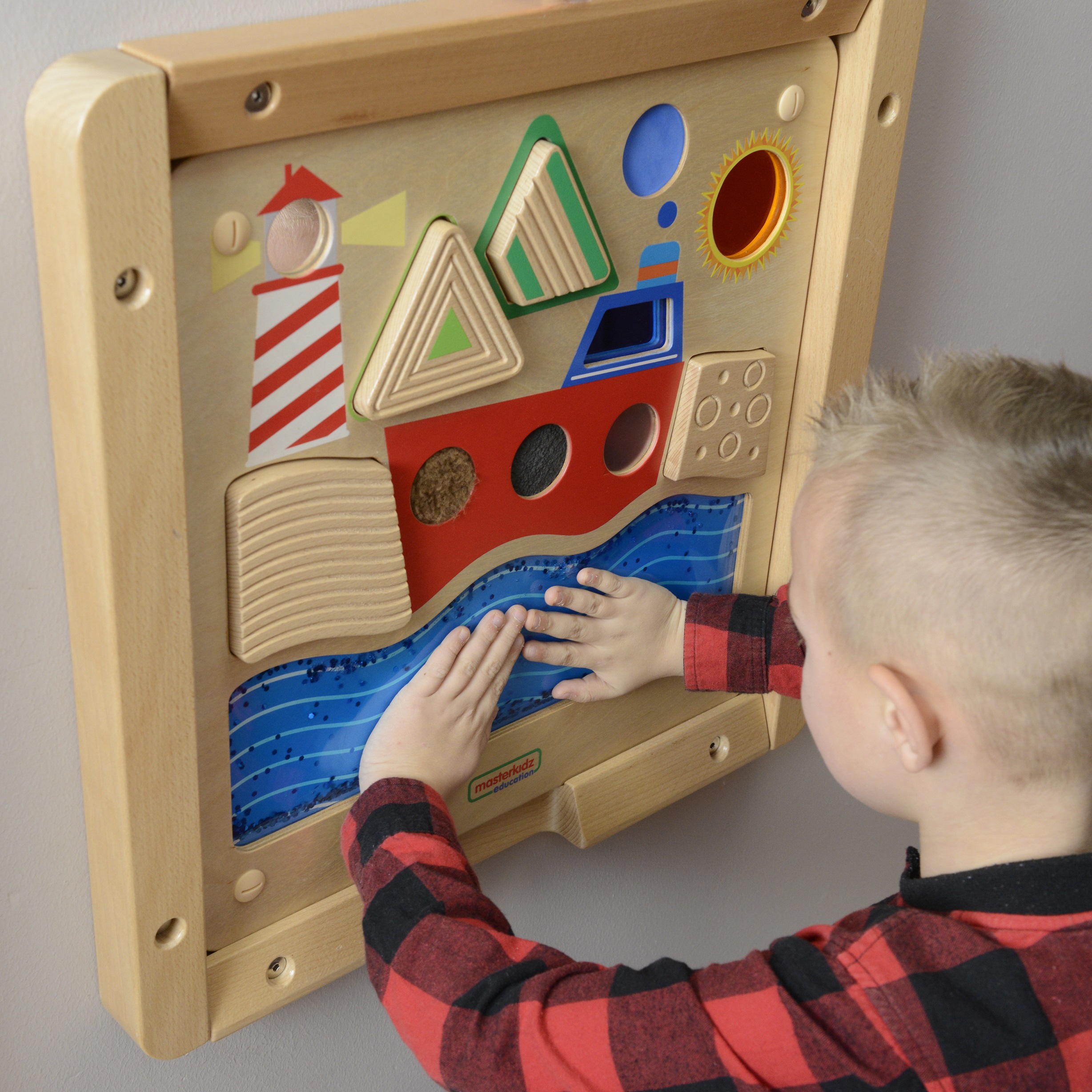 Tablica edukacyjna sensoryczna żeglowanie ocean Montessori, zabawka dla dzieci, Masterkidz