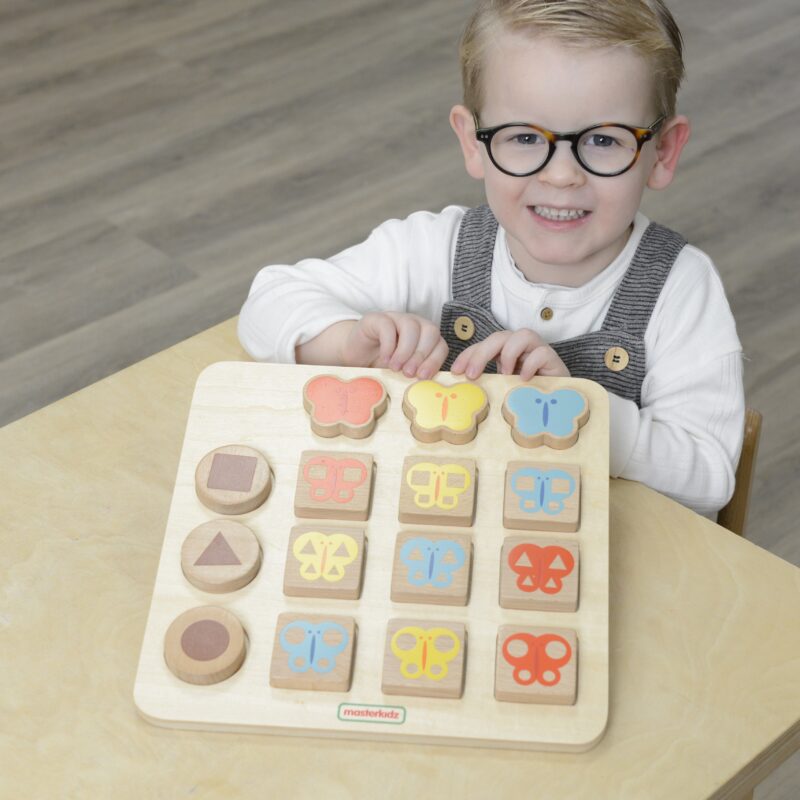 Układanka dopasowanie kolorów i wzorów Montessori, zabawka dla dzieci, Masterkidz