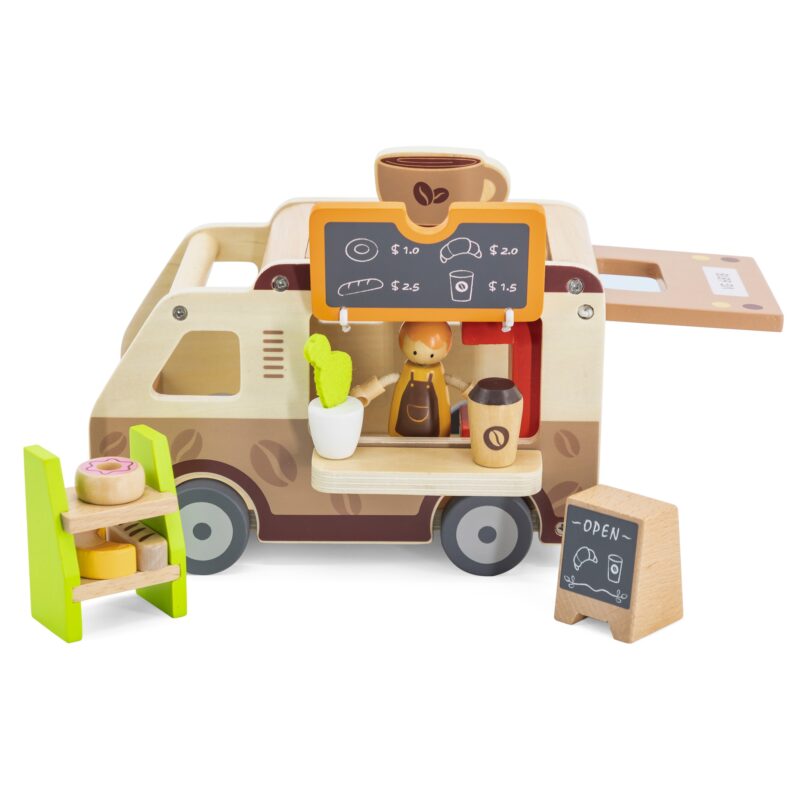 Drewniane auto kawiarnia, zabawka dla dzieci, Viga