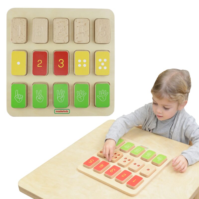 Tablica edukacyjna układanka nauka liczenia Montessori, zabawka dla dzieci, Masterkidz