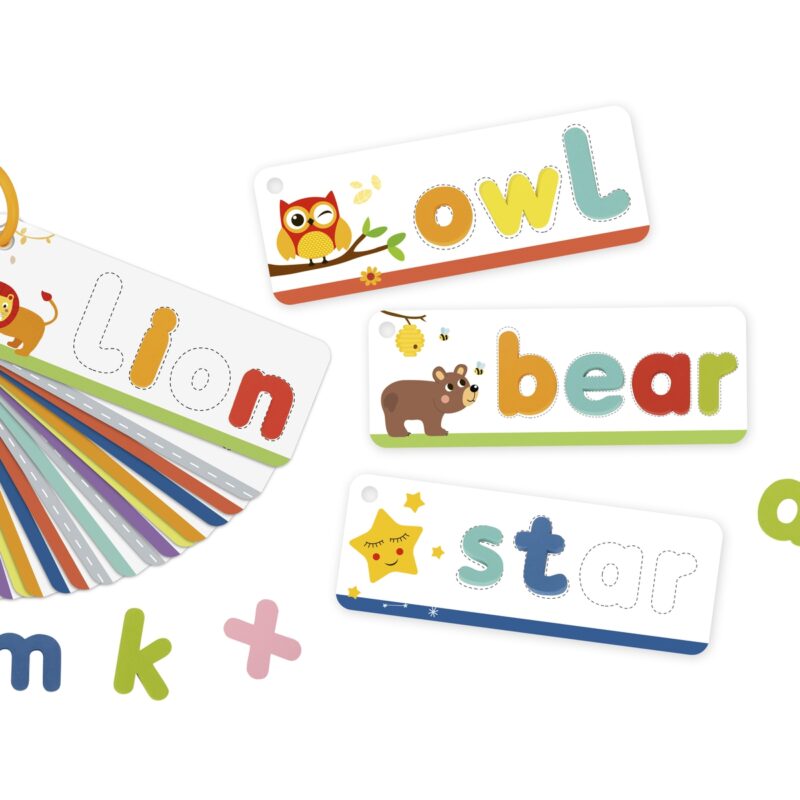Puzzle alfabet Montessori nauka literek słów zwierzątka 57 el., zabawka dla dzieci, Tooky Toy