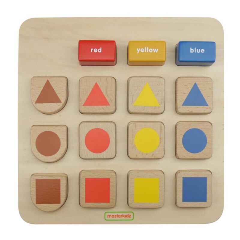 Tablica edukacyjna sorter kształty i kolory, zabawka dla dzieci, Masterkidz