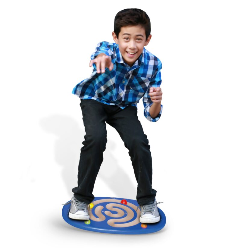 Sensoryczna drewniana deska do balansowania z labiryntem, zabawka dla dzieci, Viga