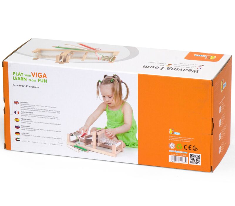 Krosno tkackie warsztat tkacki drewniany zestaw do tkania, zabawka dla dzieci, Viga