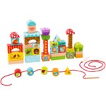 Układanka klocki do nawlekania o tematyce lasu, zabawka dla dzieci, Tooky Toy