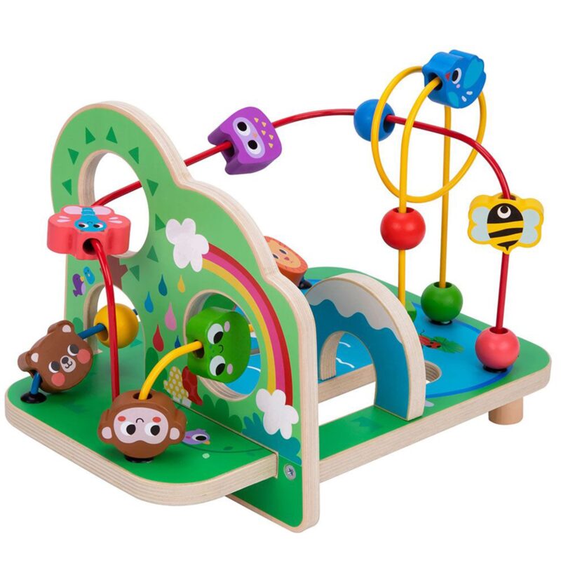 Drewniana pętla motoryczna leśny labirynt, zabawka dla dzieci, Tooky Toy