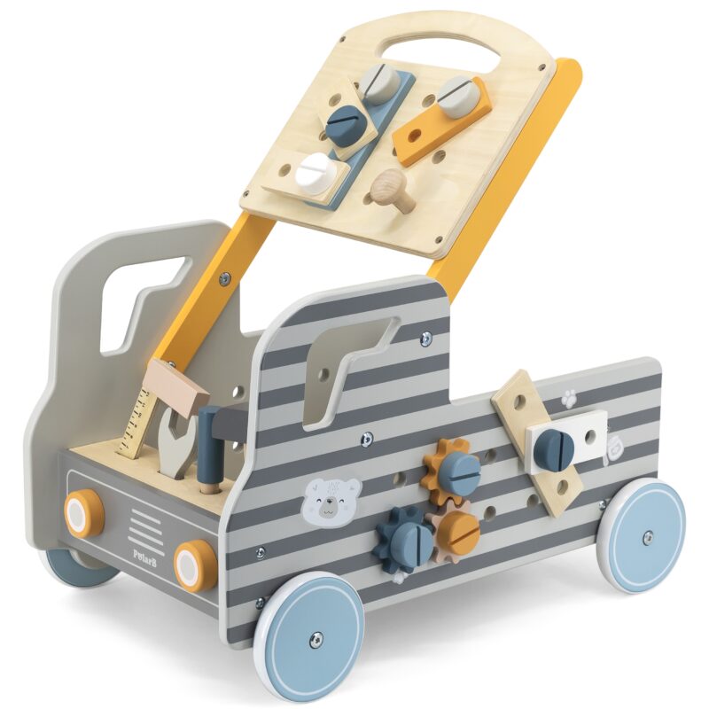 Drewniane auto z narzędziami warsztat majsterkowicza samochód, zabawka dla dzieci, Viga PolarB