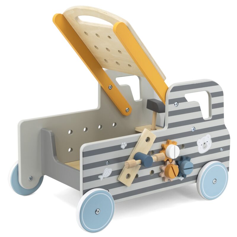 Drewniane auto z narzędziami warsztat majsterkowicza samochód, zabawka dla dzieci, Viga PolarB
