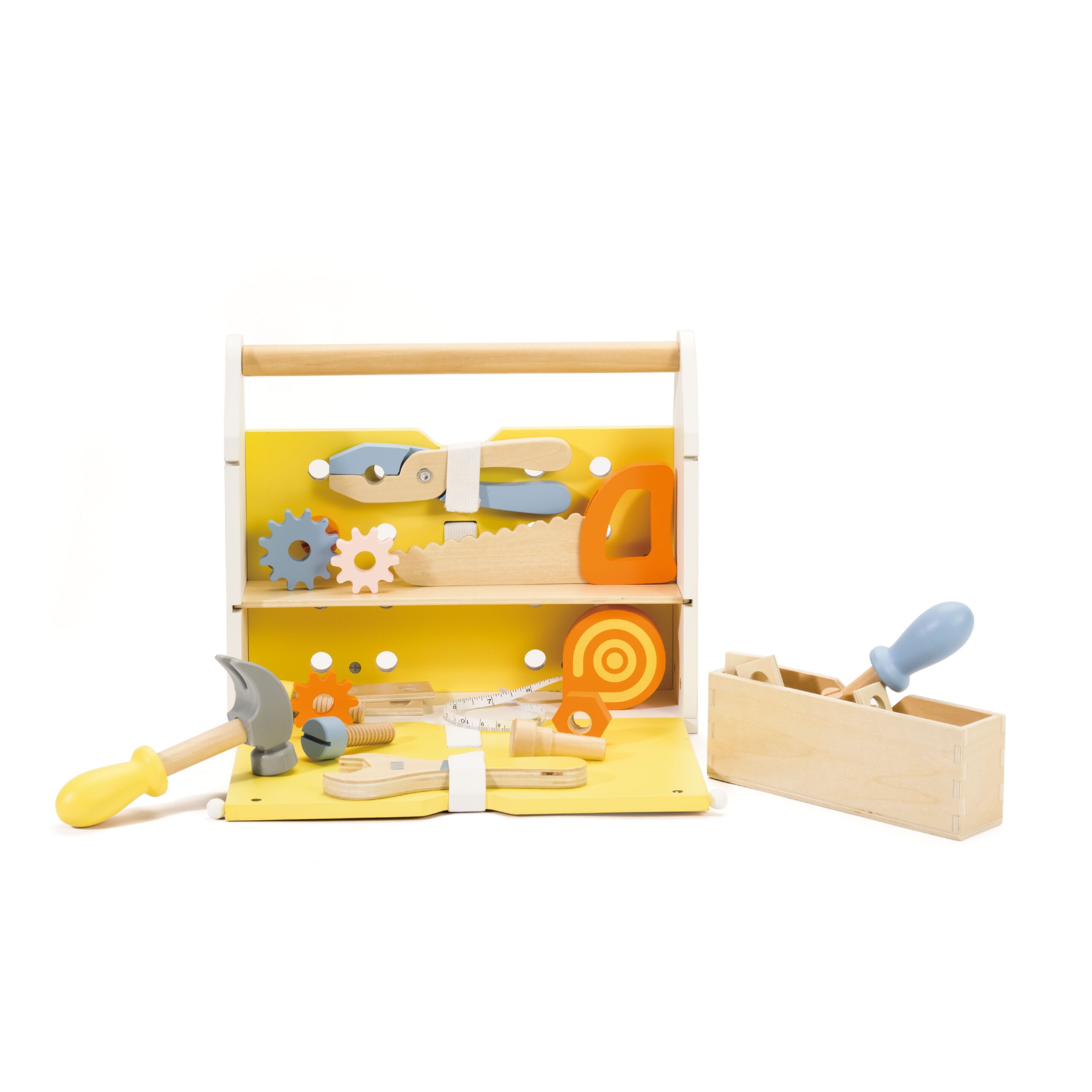 Drewniany zestaw narzędzi skrzynka 15 el., zabawka dla dzieci, Classic World