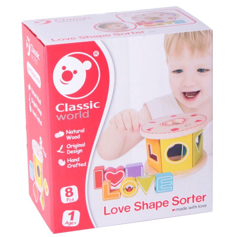 Drewniany sorter kształtów literki + klocki sensoryczne, zabawka dla dzieci, Classic World