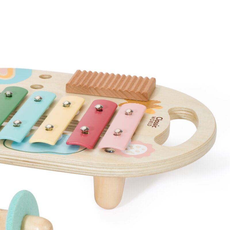 Zestaw instrumenty muzyczne dla dzieci cymbałki bębenek grzechotka 5 el., zabawka dla dzieci, Classic World
