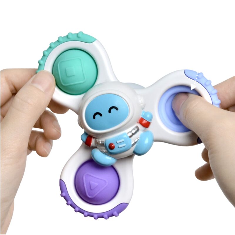 Baby spinner zabawka sensoryczna rakieta kosmita ufo 3 szt., zabawka dla dzieci, Woopie