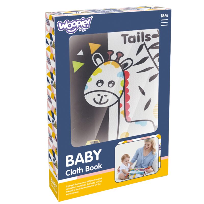 Baby książeczka kontrastowa sensoryczna dla niemowląt, zabawka dla dzieci, Woopie