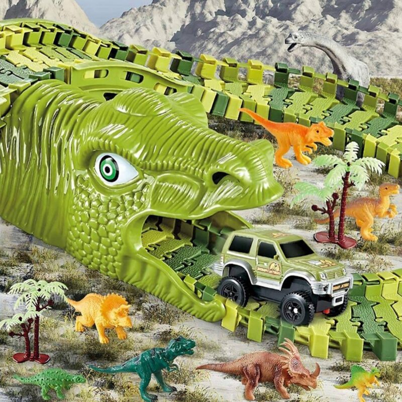 Tor samochodowy xxl dinozaury 240 el., zabawka dla dzieci, Woopie