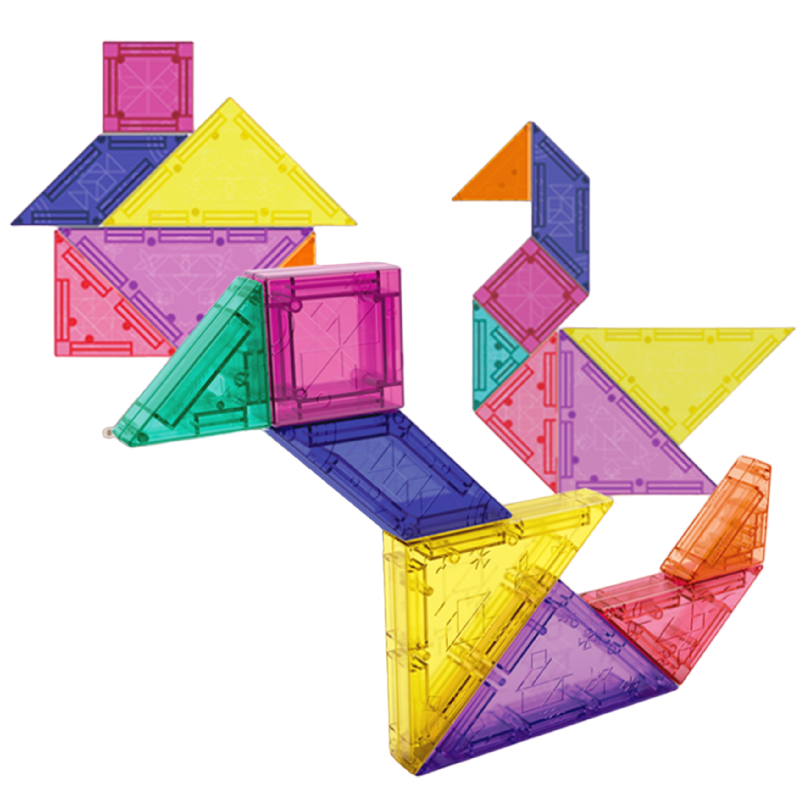 Tangram klocki magnetyczne puzzle 3d, zabawka dla dzieci, Woopie