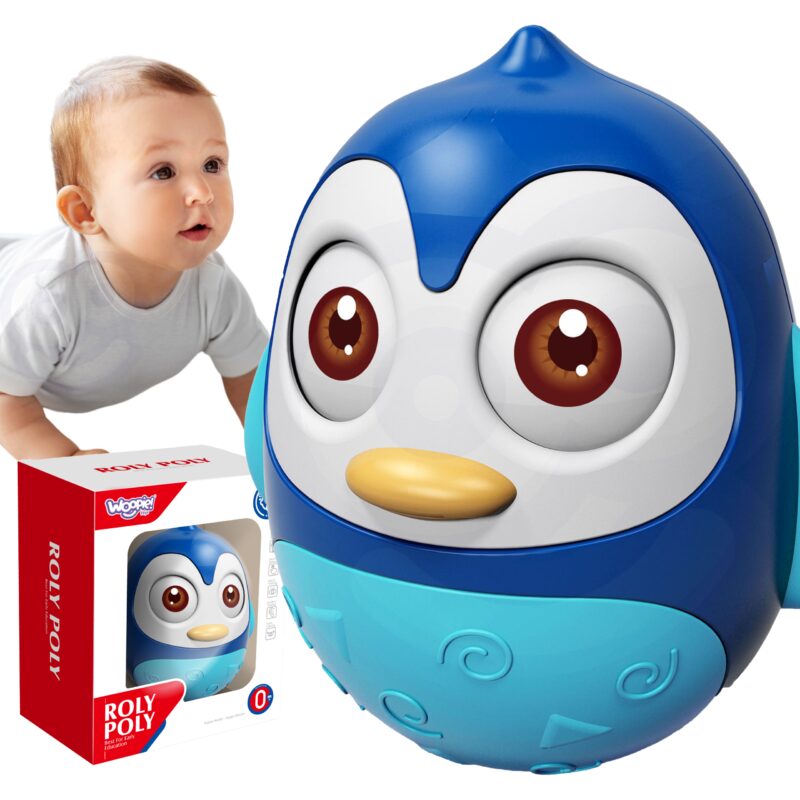 Baby sensoryczny pingwinek wańka wstańka, zabawka dla dzieci, Woopie
