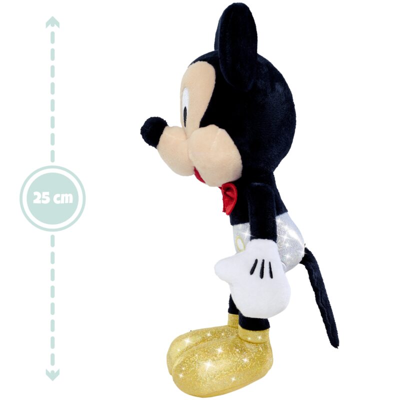 Disney błyszcząca maskotka myszka Mickey 25 cm przytulanka, zabawka dla dzieci, Simba