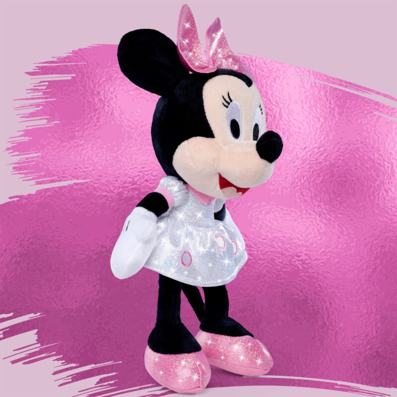 Disney błyszcząca maskotka Myszka Minnie 25 cm przytulanka, zabawka dla dzieci, Simba
