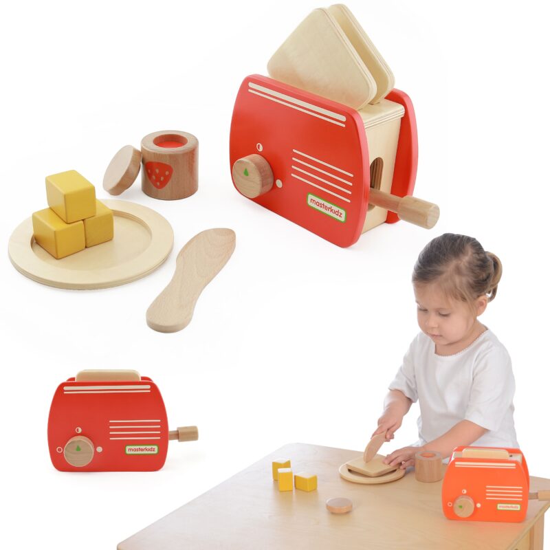 Drewniany toster, zabawka dla dzieci, Masterkidz